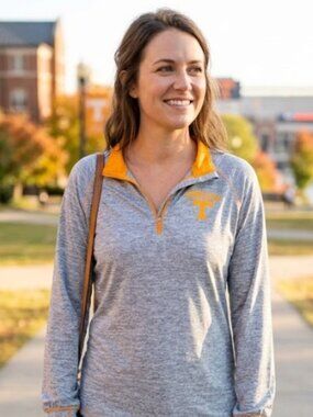 Womens University of Tennessee Vols Quarter Zip Long Sleeve Medium